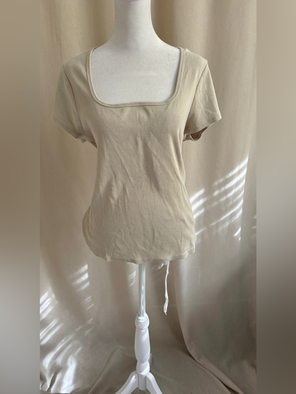 Old Navy Ribbed Square-Neck T-Shirt — Size XXL